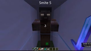 Minecraft Java Sharpness 5 vs Smite 5 Sword | Sword test on zombie amd skeleton.