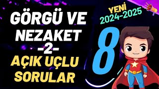8. Sınıf Görgü Kuralları Ve Nezaket Dersi 1. Dönem 2. Yazılı Açik Uçlu Soruları Ve Cevapları 2025