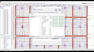 How to Edit Building Materials and Reinforcement Design Settings on Prota Structure.