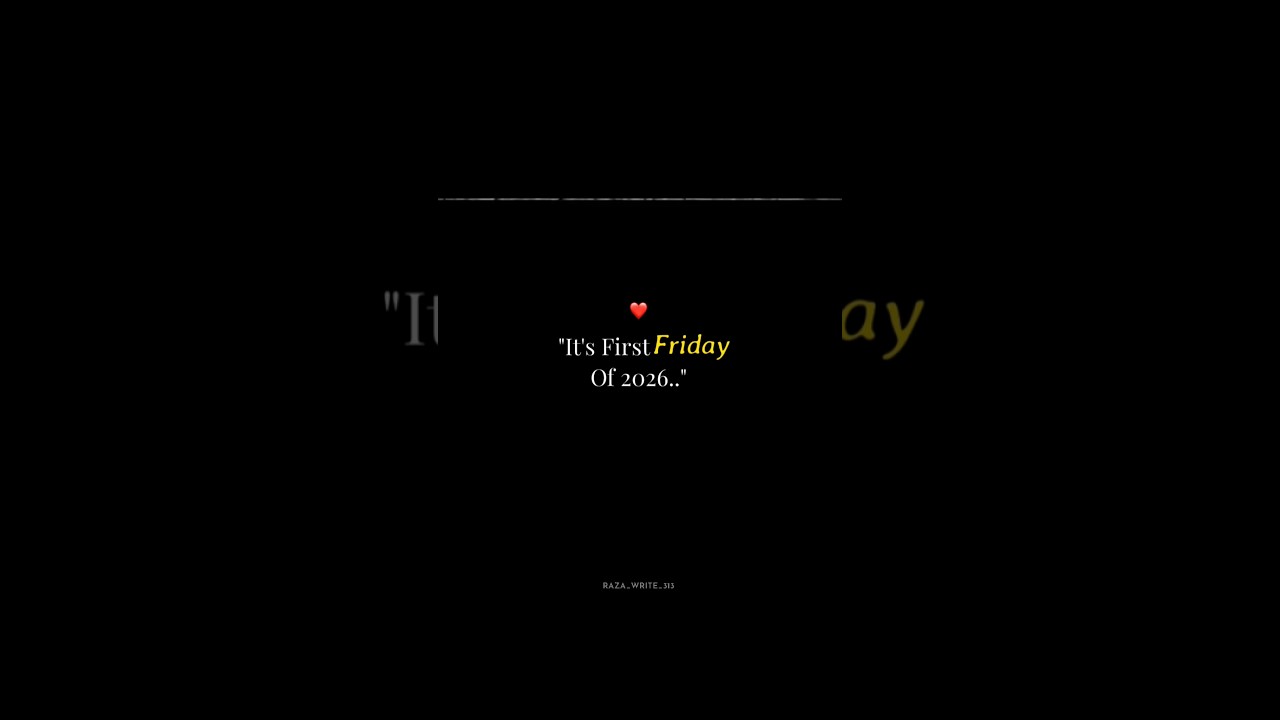 First Friday Of 2026 Status || 2026 Ka Pahla Jumma Mubarak Status || Islamic Status || 