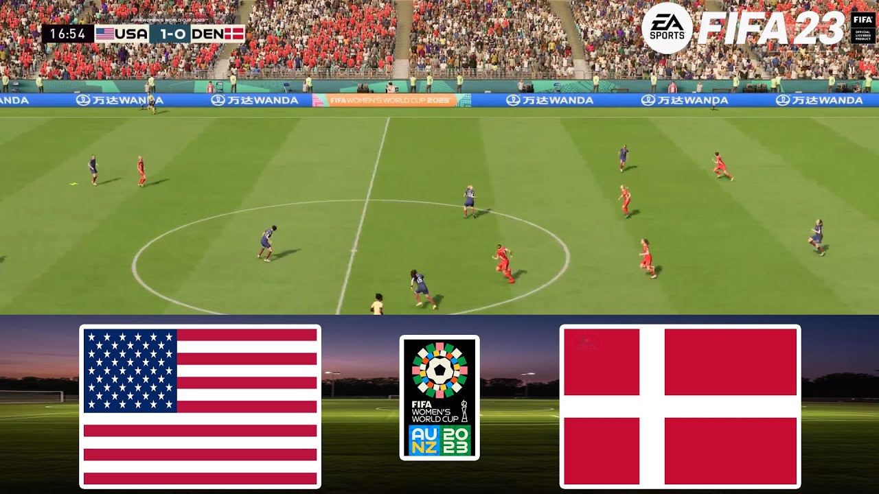 FIFA 23 - USA vs Denmark 24/01/2026 - FIFA Women's World Cup 2023 - Gameplay PS | Full Highlight