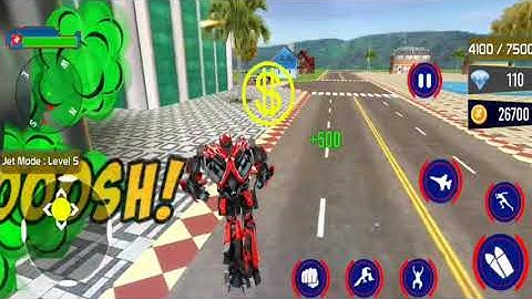 Police Truck Robot Game 05 – Dino Transformation Robot Car Jet Games | Car Jet Games - Gameplays
