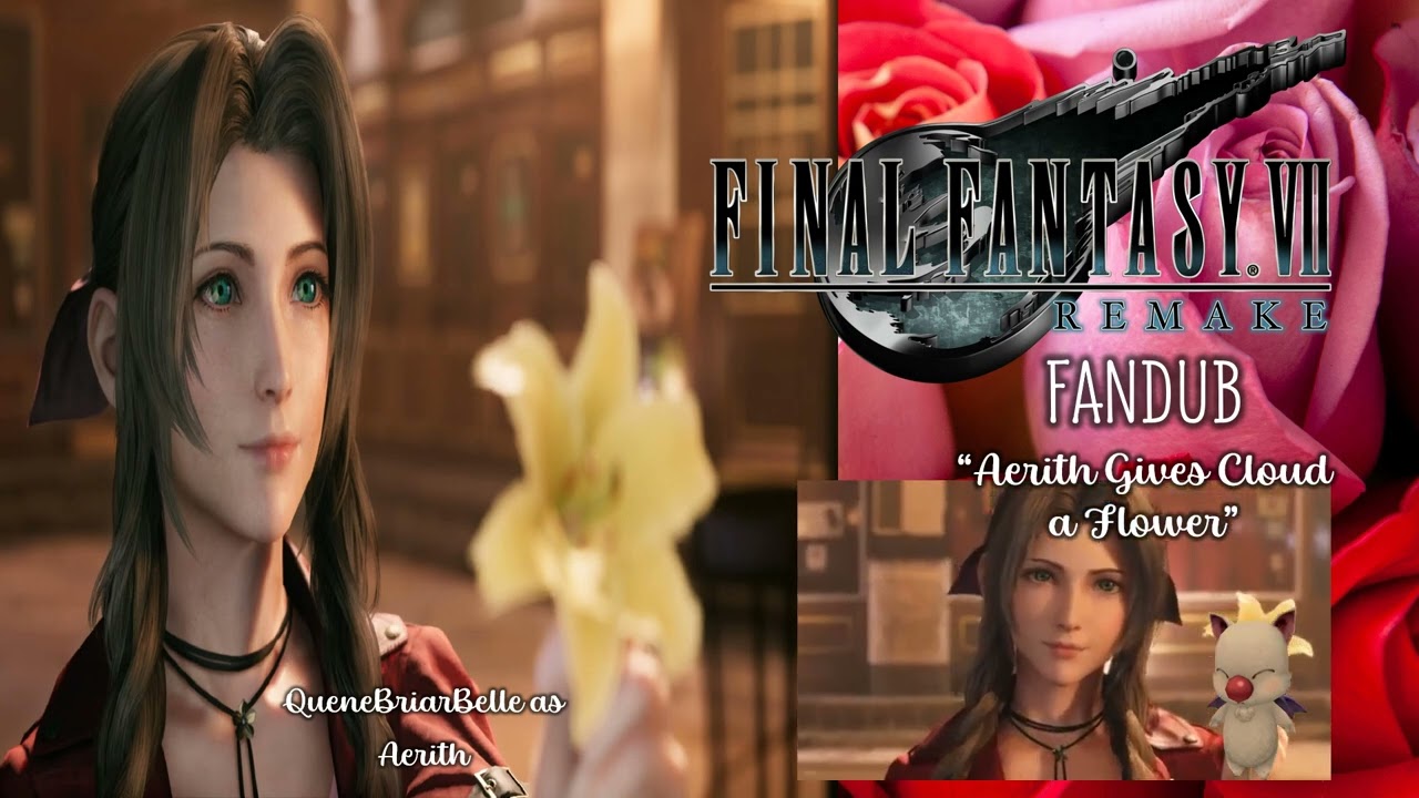 Final Fantasy VII Remake FANDUB Aerith Gives Cloud a Flower (Me as Aerith)