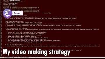 Org-mode - My video making strategy
