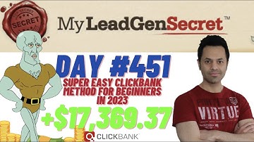 [$1,500/Month] Super Easy Clickbank Method For Beginners in 2023 (Day#451 With MLGS)