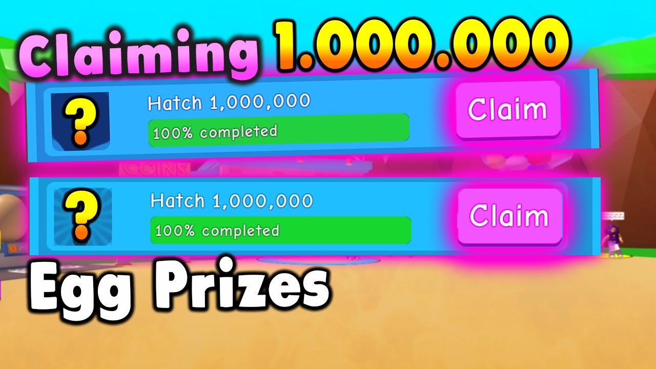  Claiming The 1 MILLION Egg Prizes In Roblox Bubble Gum Simulator YouTube