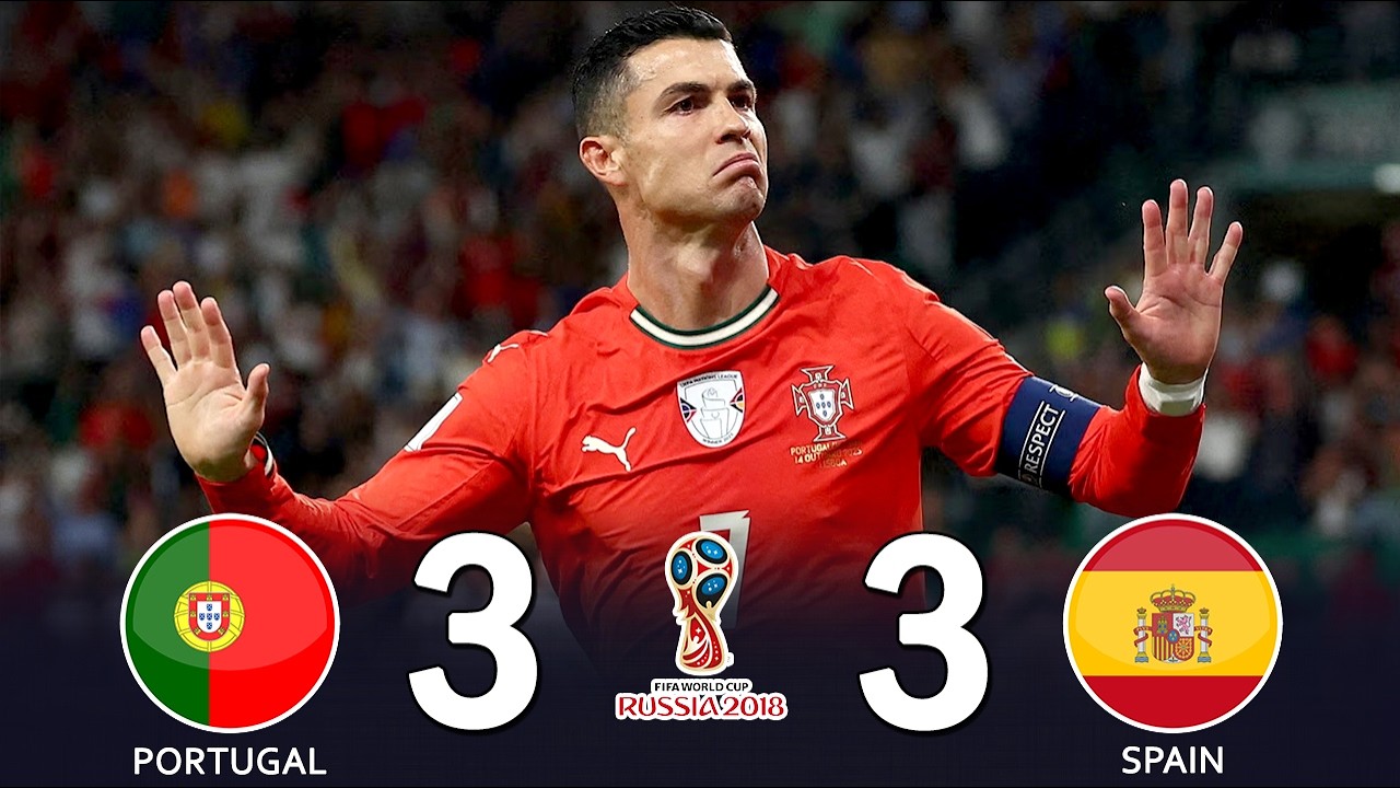 C・ロナウドが衝撃ハットトリック!ポルトガル、スペインと3-3の伝説的激闘!2018 W杯