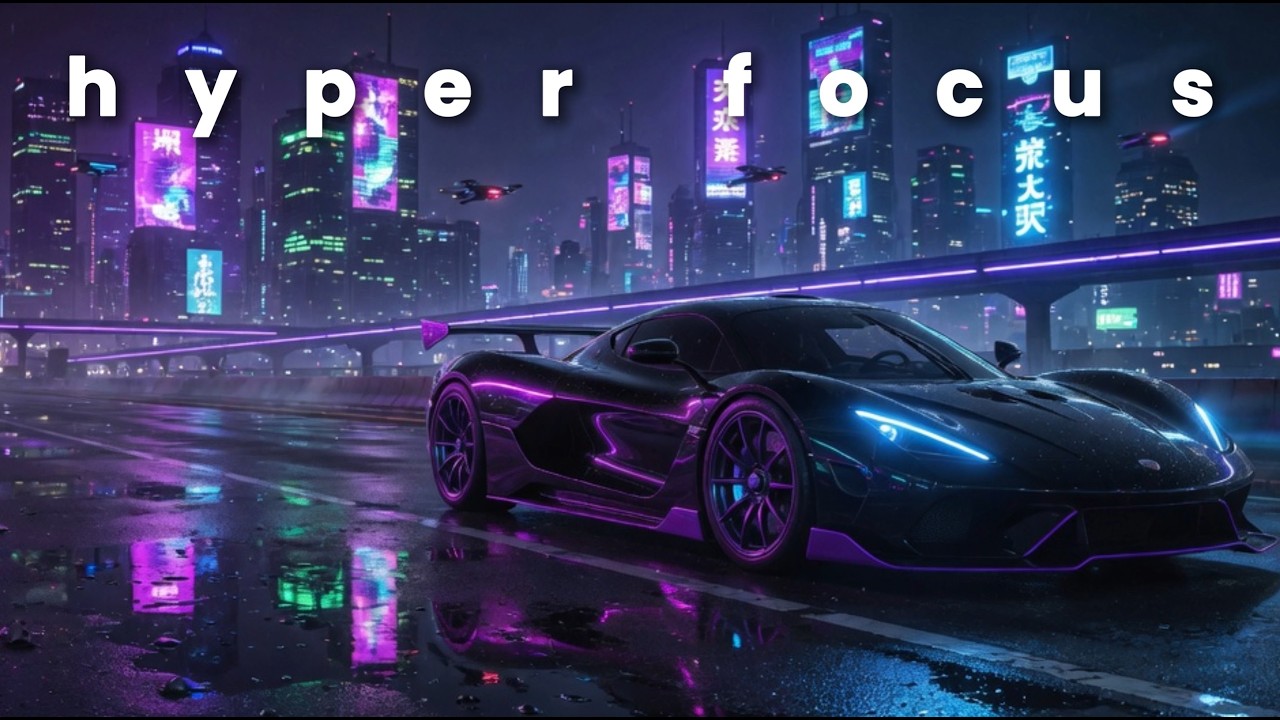 3 Hours HyperFocus Nova – Glossy Vaporwave Synthwave for Peak