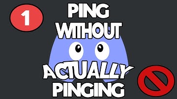 How To Ping Someone in Discord Without Pinging Them!