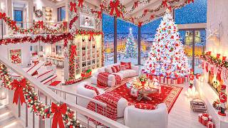 Instrumental Christmas Music 🎅🎁 Relaxing Christmas Ambience With Fireplace 🎄 Cozy Christmas Ambience