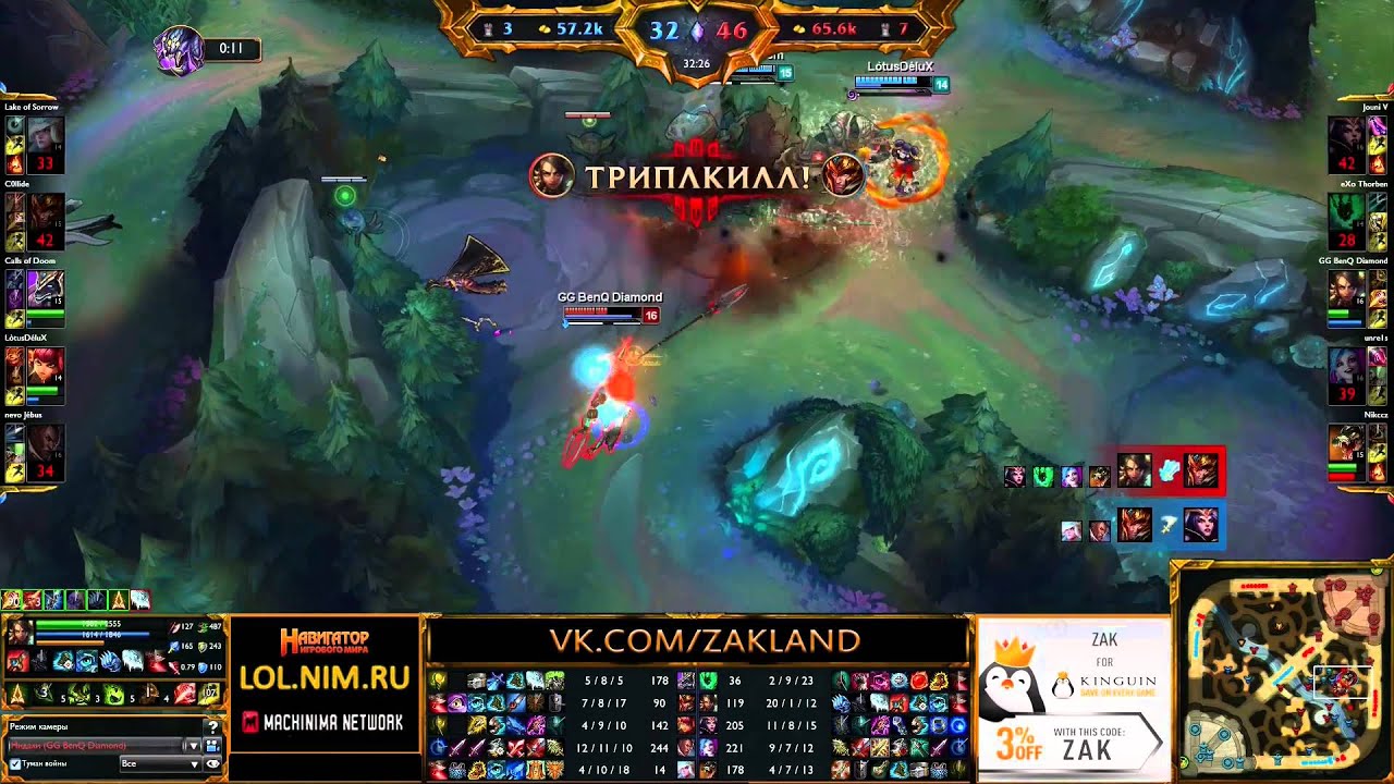 Jungle Nidalee penta kill by GG benq Diamond