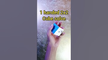 One handed 2x2 Rubik