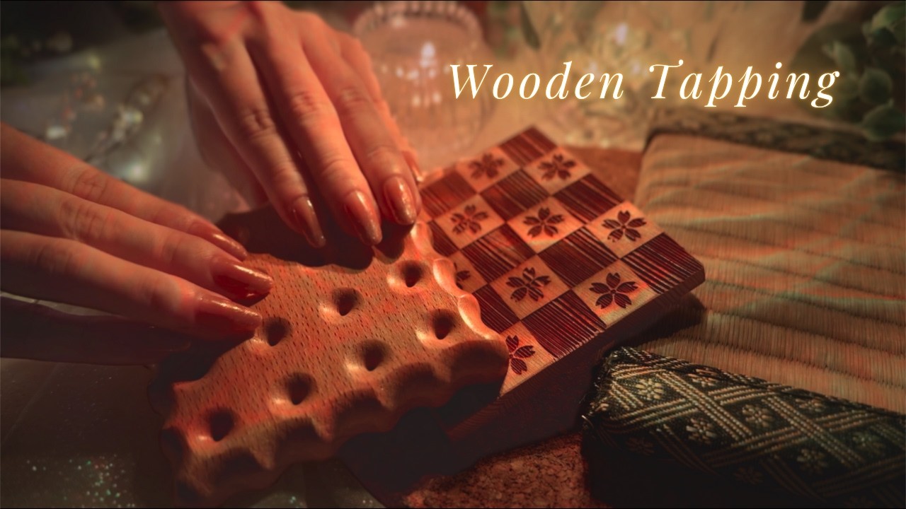 ASMR Wooden Tapping🌿 Calm & Natural Sounds for Deep Relaxation🪵 (with BGM)
