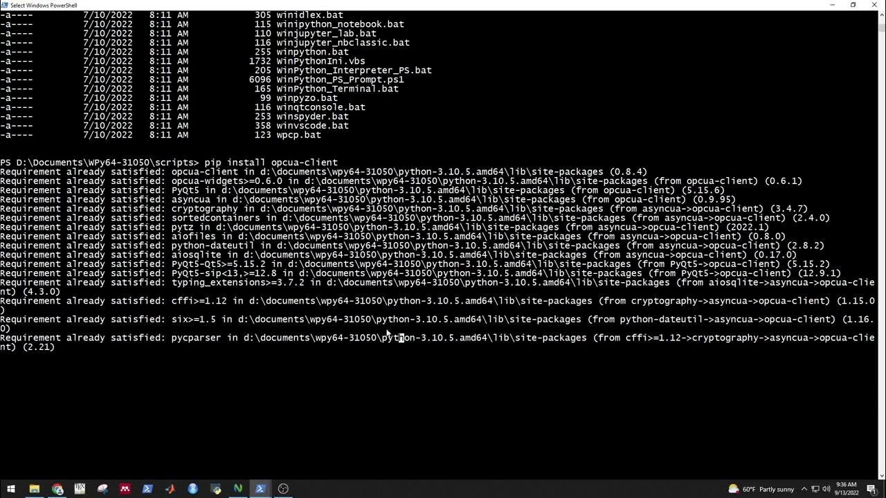 exploring asyncio opcua in python 7 - installing opcua client on ...