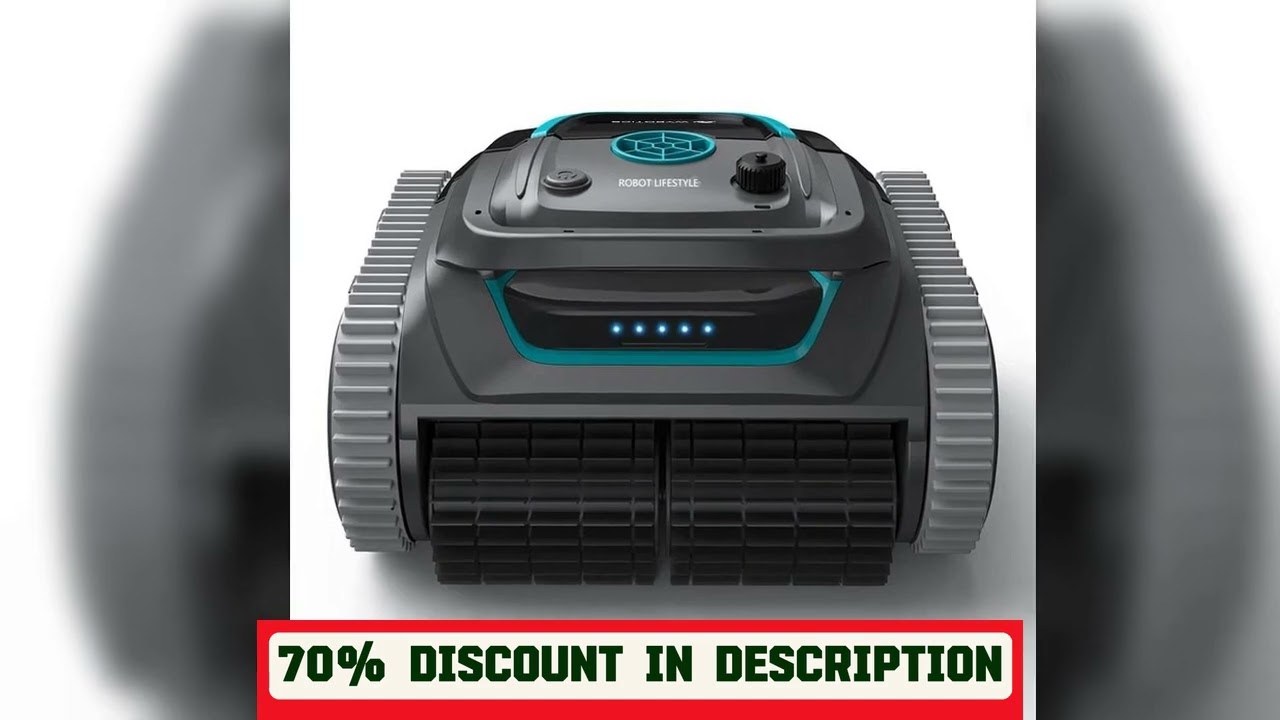 A must-have product! Robot Swimming Pool Cleaner Cordless APP Control Rechargeable Lithium Battery