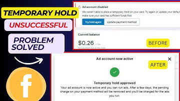 Temporary hold unsuccessful facebook problem solved