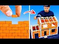 Making A Cement Mini House From Little Bricks