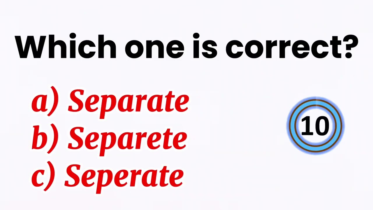 🌟Can You Find The CORRECT SPELLING?🤔 98 % CANNOT.