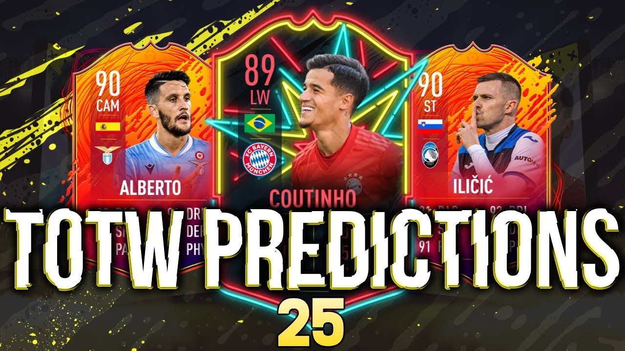 FIFA 20 TEAM OF THE WEEK PREDICTIONS 25 FT. OTW COUTINHO 