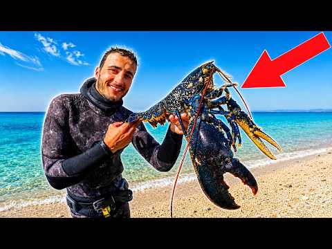 I Catch a HUGE LOBSTER to Eat! [Fish-Cook-Eat]