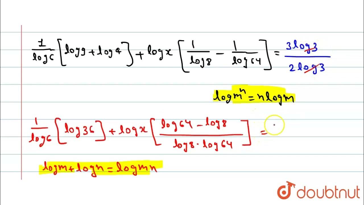 Solve log 6 9 log 9 27 log 8 x log 64 x log 6 4