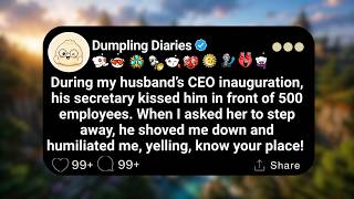 During my husband s CEO inauguration his secretary kissed him in front of 500 employees When