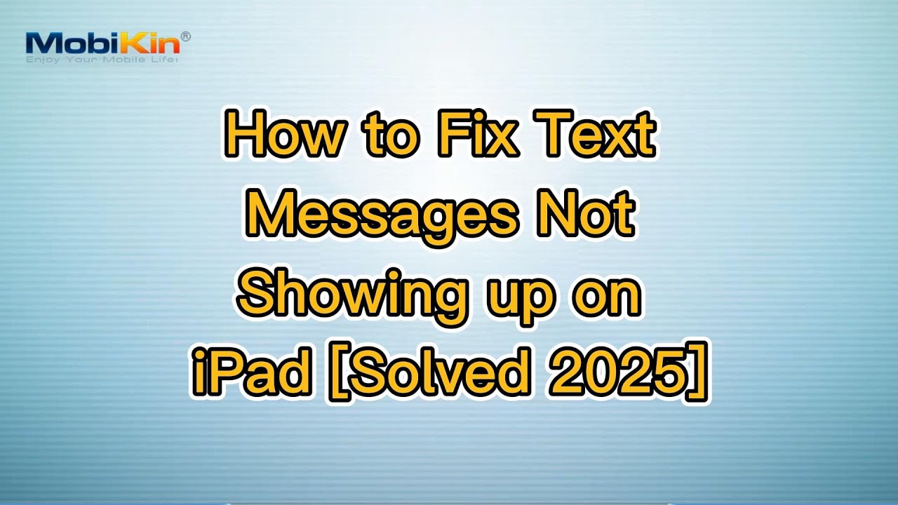 How to Fix Text Messages Not Showing up on iPad [Solved 2025] - YouTube