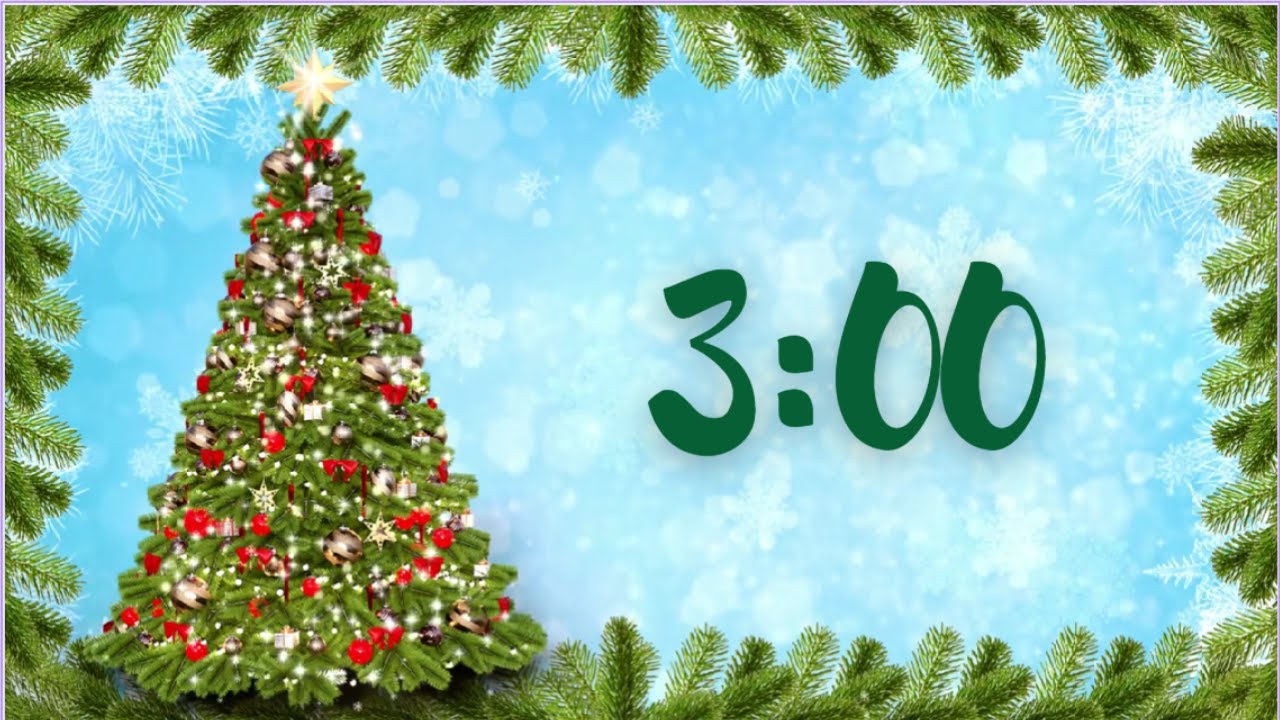 Unlock the Magic: Christmas Tree Countdown 3 Minute Timer with Jingle at the End