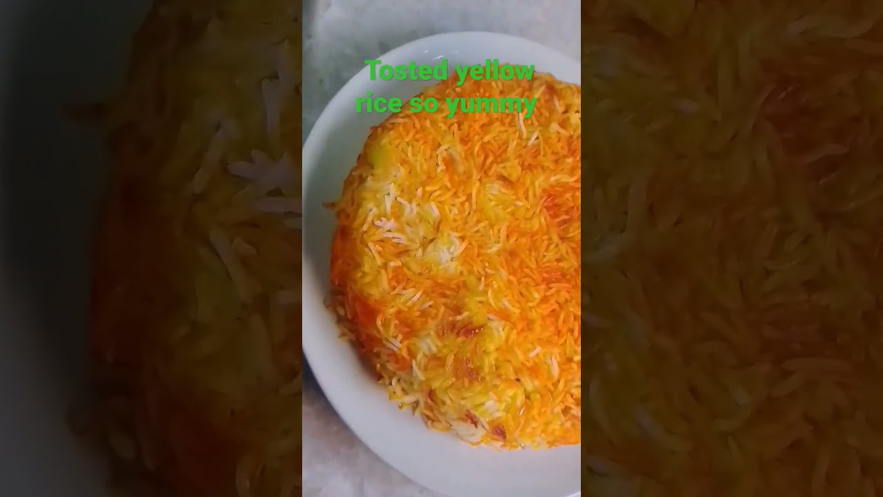 Tosted yellow rice so yummy YouTube