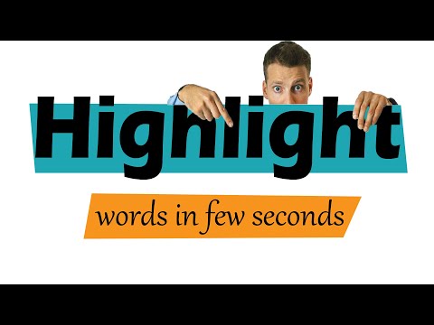 Highlight Text OR Words in your document in few seconds with a progress bar using VBA Makro