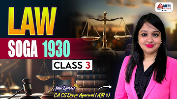 SOGA 1930 - Class 3 | For CA/CS/CMA Foundation/Inter By Divya Agarwal Mam | MEPL Classes