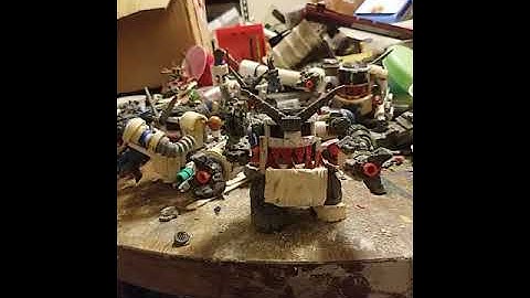 Ork scratch build Deff Dread part3