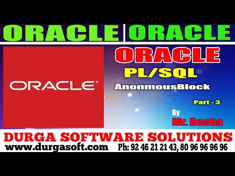 Oracle Tutorial || online training||PL/SQL|| AnonmousBlock Part - 3 by basha