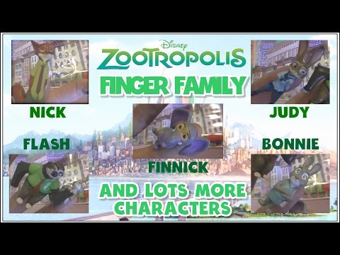 Zootropolis | Zootopia Finger Family Nursery Rhyme Song | With AbCdE