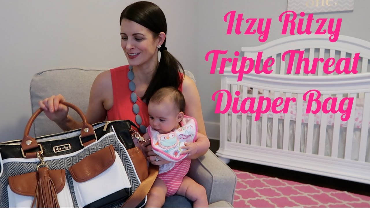 itzy ritzy triple threat convertible diaper bag