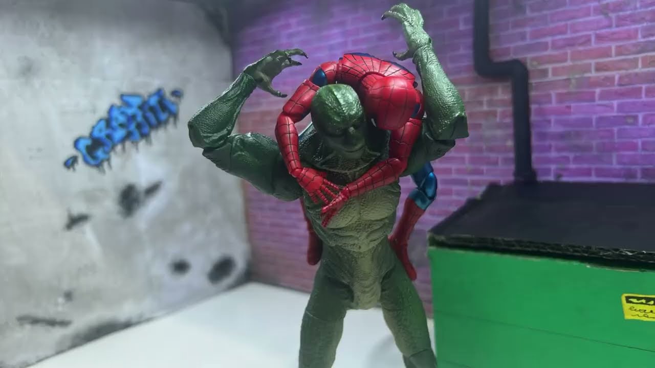Spider-Man VS Lizard quick stop motion