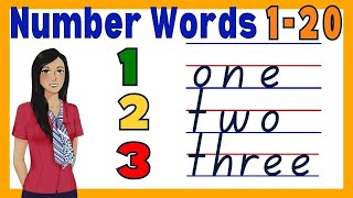 1 to 20 Number Names in English 120 Spelling Learn The Number Words Quick Lesson for Kids