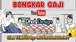 Gaji YouTube Dhot Design (WAH GILA TERNYATA SEGINI GAJI YOUTUBE KONTEN ANIMASI) 🤑🤑