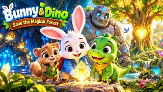 Bunny & Dino 🐰🦖 | The Forest That Disappeared! 🌲✨ | Magical Adventure Story#cartoon 
