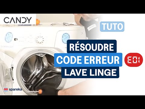 Code erreur E01 / E1 sur lave-linge Candy : porte non verrouillée (tuto)