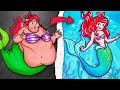 Disney princess ariel as fat  the secret life of princess  stop motion paper by seegi channel