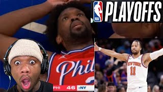 Philadelphia 76ers vs New York Knicks Game 1 Round 1 Playoff Full Highlights | REACTION