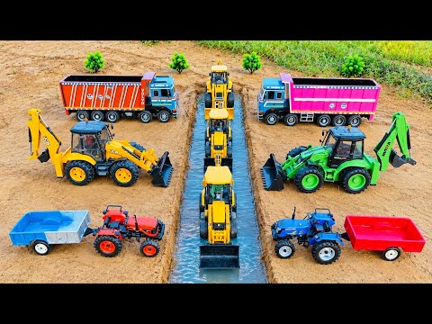 Tata tipper truck 2518 heavy Trapped mud | jcb tractor video | jcb cartoon | tractor gadi 