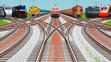 7 Railgadi Crossing At Diamond 🔹 Over Cross Railroad Tracks-indian train simulator antelope valley 