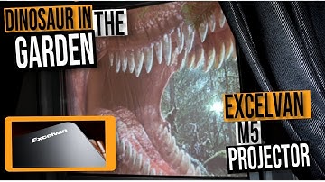 Excelvan M5 HD Projector - ARGH ! Dinosaurs In My Garden - ATMOSFX