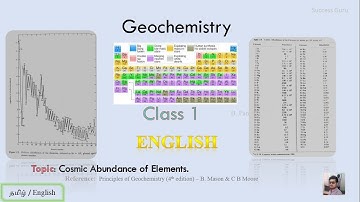 Geochemistry | Lecture series || Lecture 1 - Cosmic abundance of elements, in English