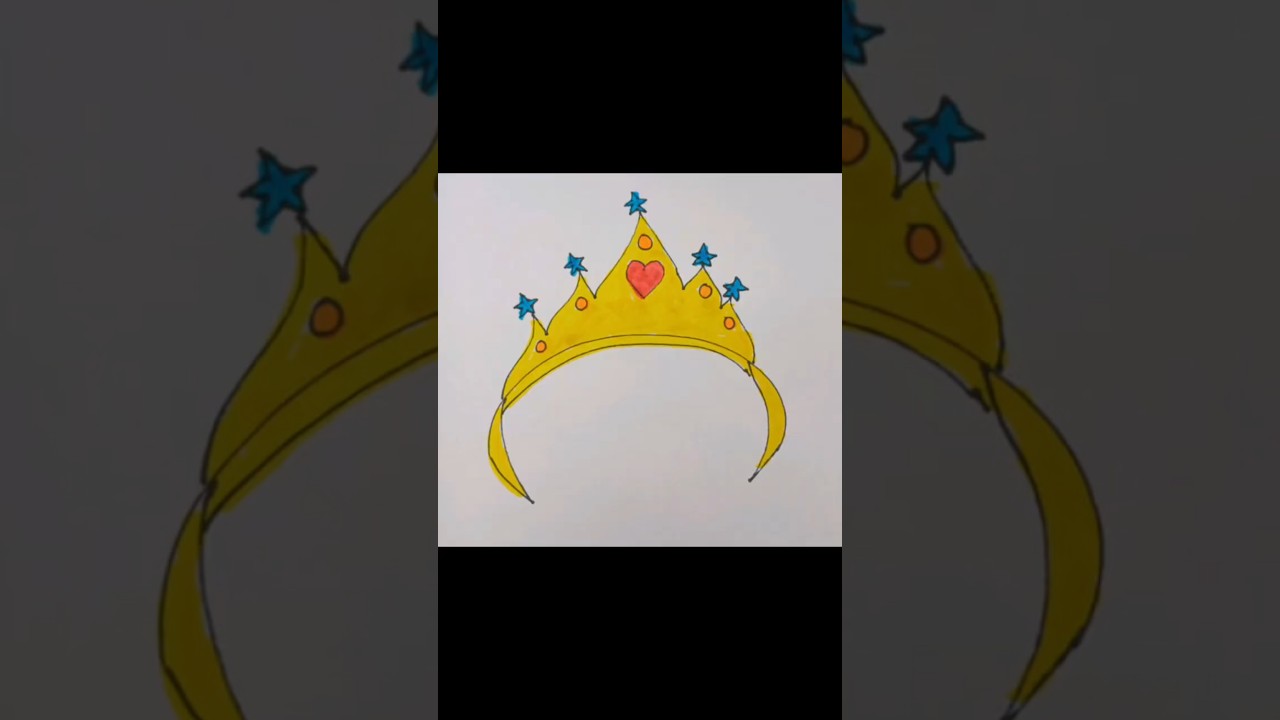 How to draw a princess Tiara crown || How to draw Tiara step by step 
