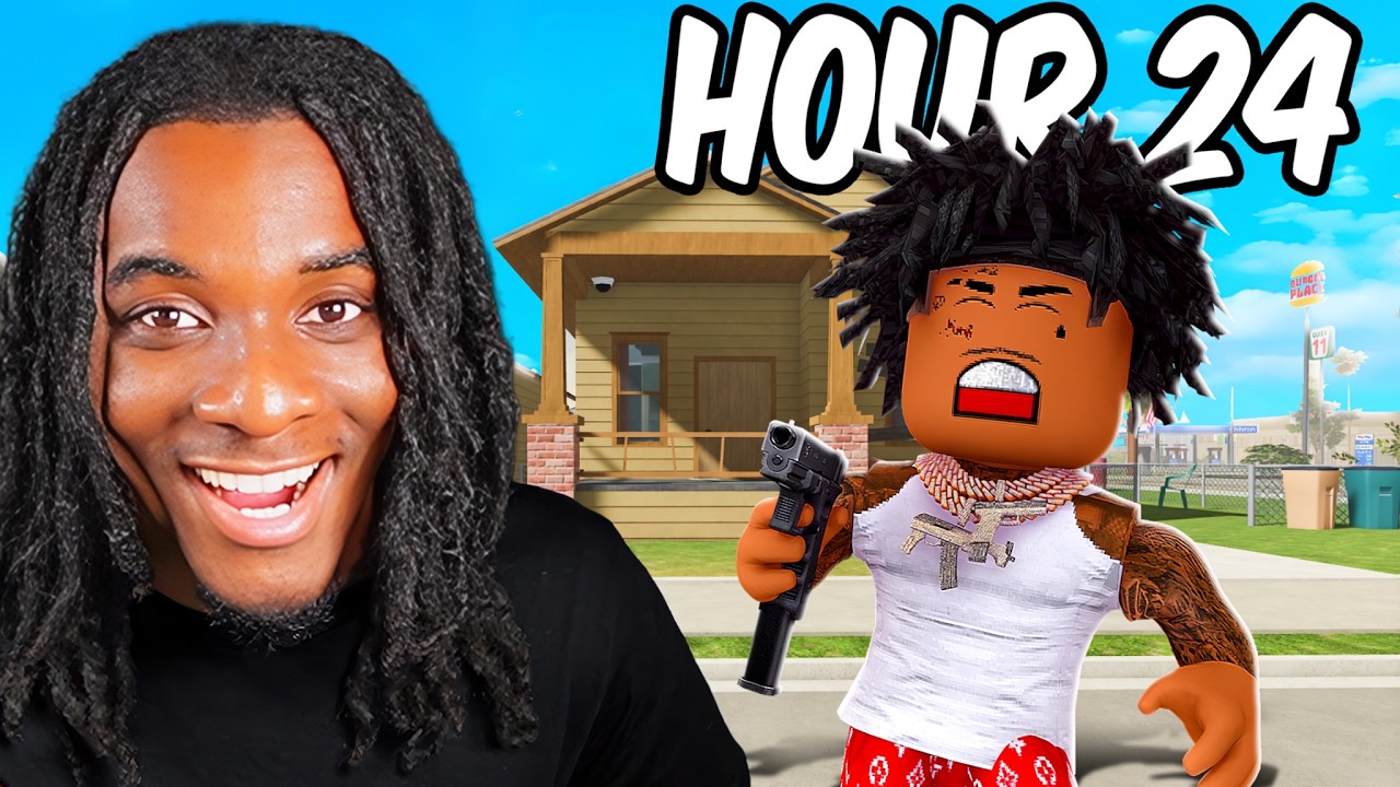 I Spent 24 hours in the MOST DANGEROUS HOOD in Roblox.. - YouTube