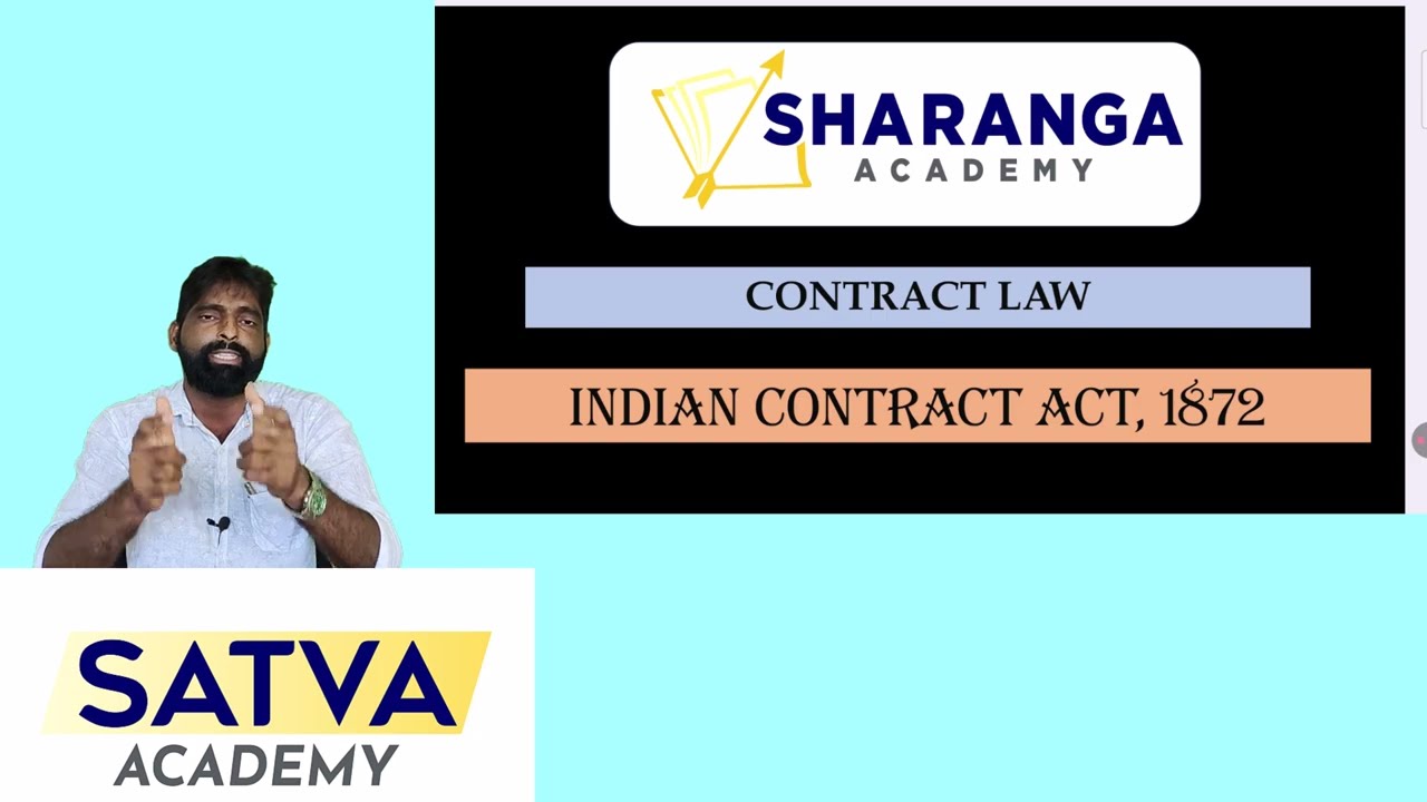 Indian Contract Act 1872 | Definition | Laws Series for CA | CS | CMA | CLAT &  Judiciary Exams