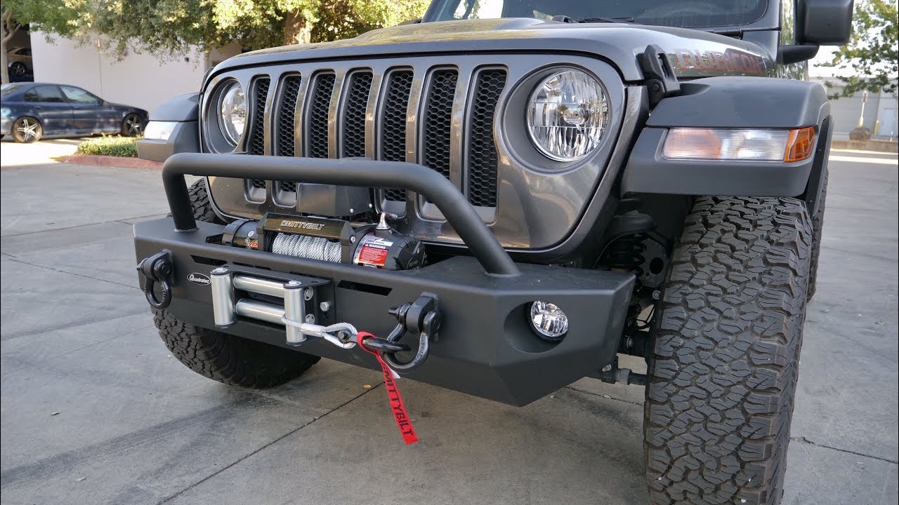 Installing A Quadratec bumper with winch on Jeep YouTube